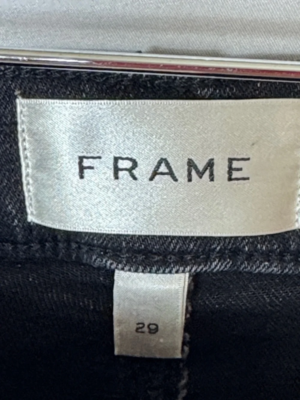Frame Le Sleek High Waist Ankle Straight‎ Leg Jeans Size 29 Black Wash Meteor